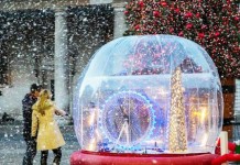 Снежный шар из ЛЕГО.