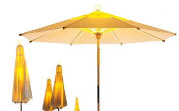 Ni LED — большой зонтик-светильник для сада, парка или летних площадок зонтик ni led