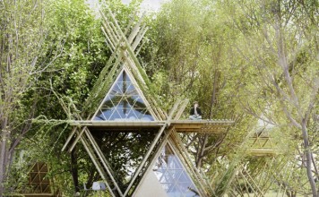 Bamboo — концепция экологичного отеля для людей и птиц одновременно penda bamboo hotel
