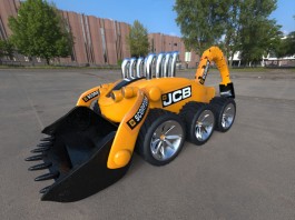 Концептуальный экскаватор Scorpion демонстрирует на экране чудеса гибкости в работе scorpion