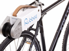 Rubbee 2.0 существенно поддерживает темп езды на велосипеде rubbee