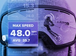 GogglePal добавляет экран для статистики как в играх к любым лыжным очкам (видео) goggle-pal