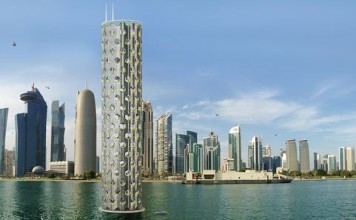 Luca Curci Architects предлагает проект Вертикальный Город для Ближнего Востока vertical-city