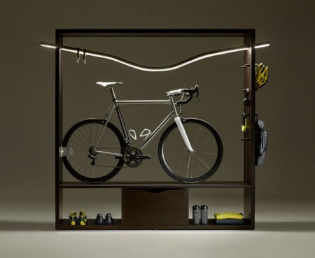 Обнародована интересная концепция: шкаф под велосипед