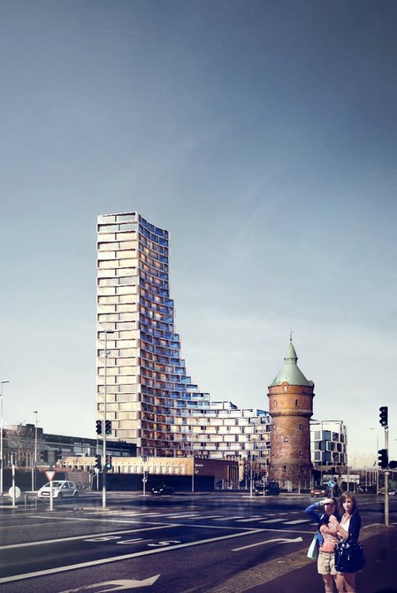 Датские архитекторы удачно совместили историческую постройку и высотку