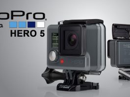 Камера GoPro Hero 5 комплектуется сенсорным дисплеем