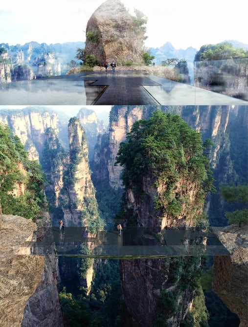 В китайском Национальном парке построят три стеклянных моста