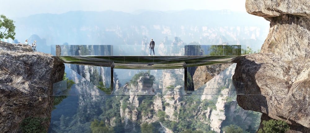 В китайском Национальном парке построят три стеклянных моста