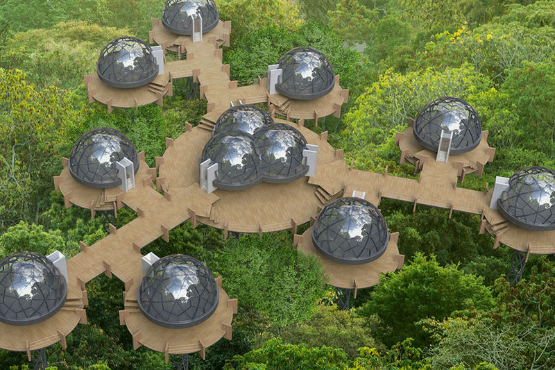 В Словении разработаны переносные дома в форме куполов