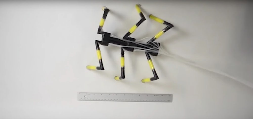 В Гарварде создали робота-паука из коктейльных трубочек