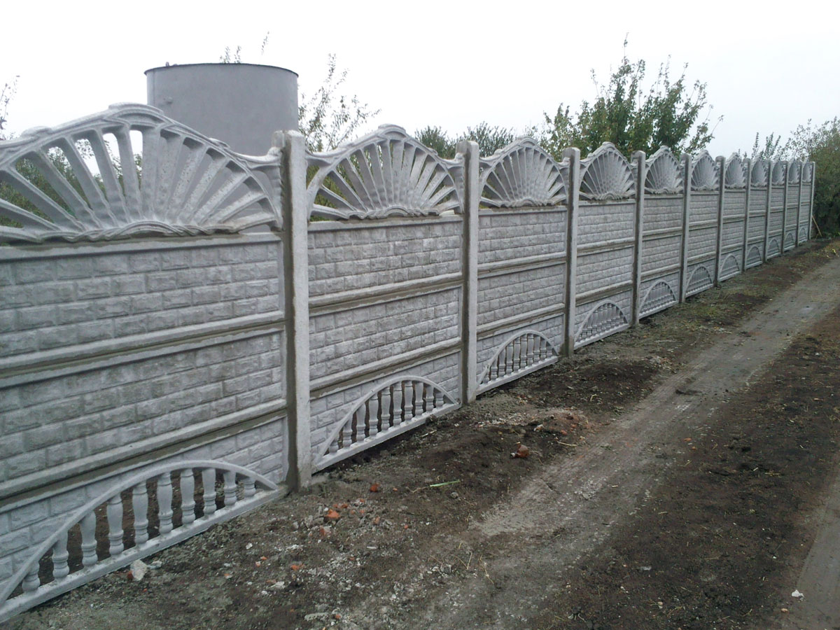 Бетонный забор 3 метра
