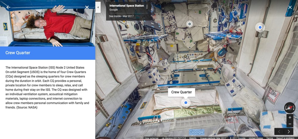 С помощью Google Street View теперь можно посмотреть на МКС