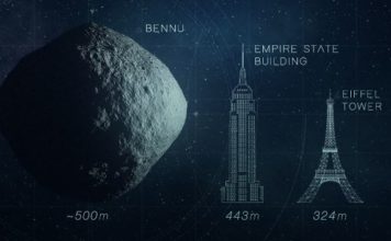 НАСА показало новое фото астероида Бенну в момент орбитального полета