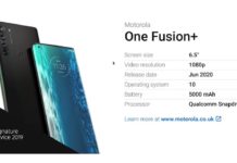 Motorola готовит релиз флагмана One Fusion+